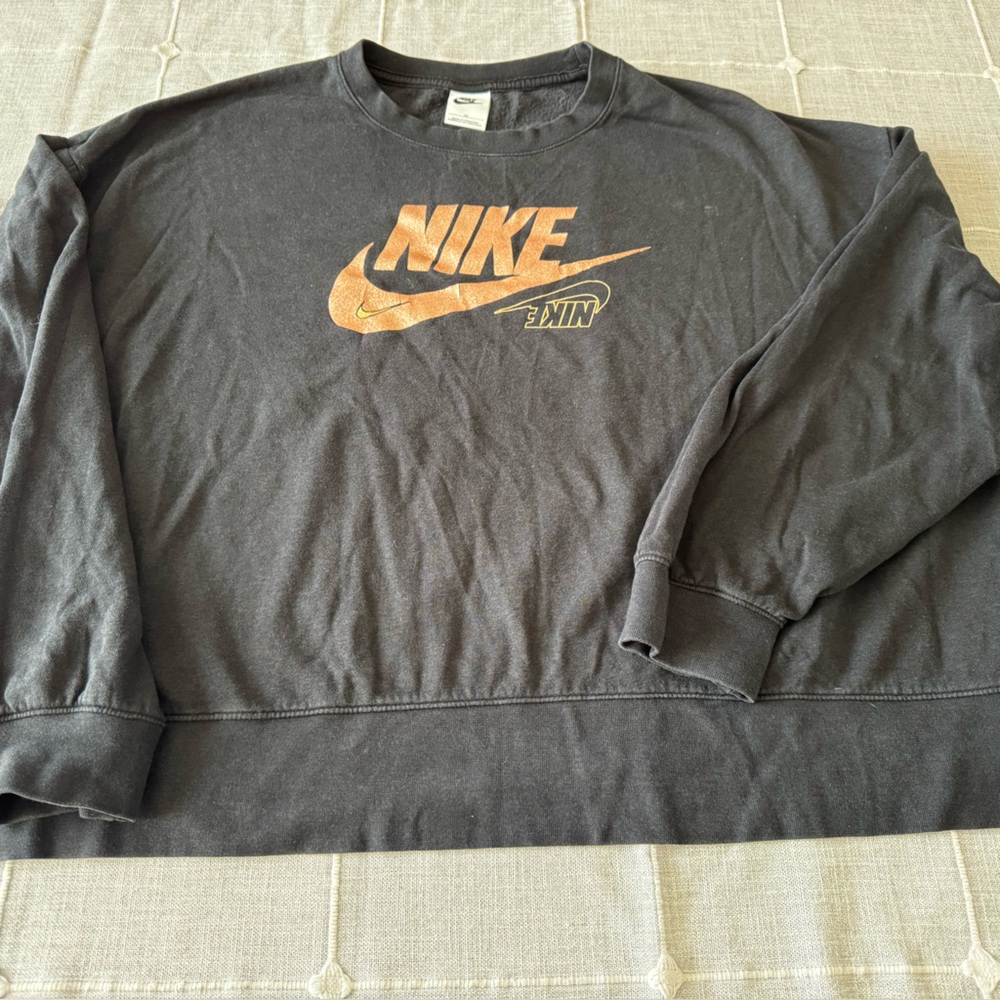 Nike black with gold sparkle Nike Sweatshirt